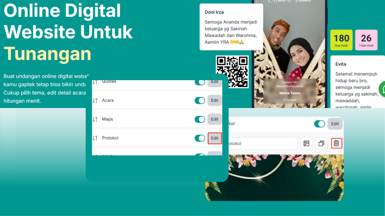 Cara Menghapus Slide Halaman Undangan Website Satu Momen