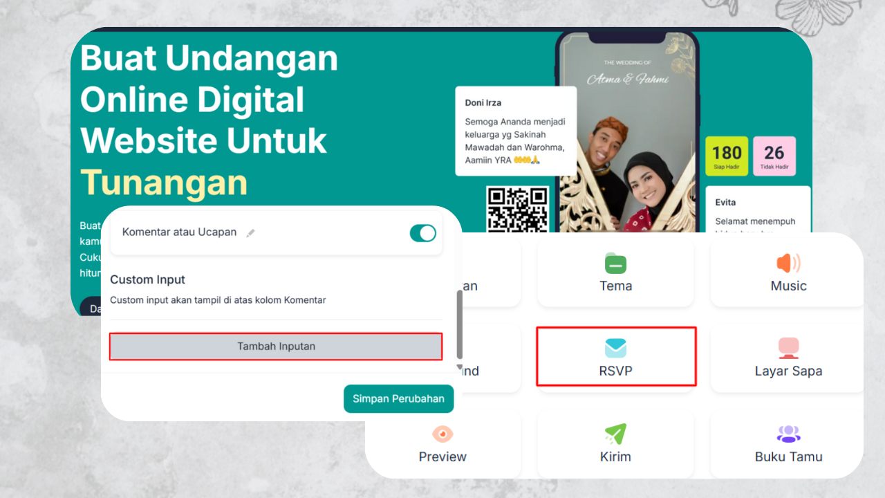 Cara Edit RSVP Undangan Website Satu Momen