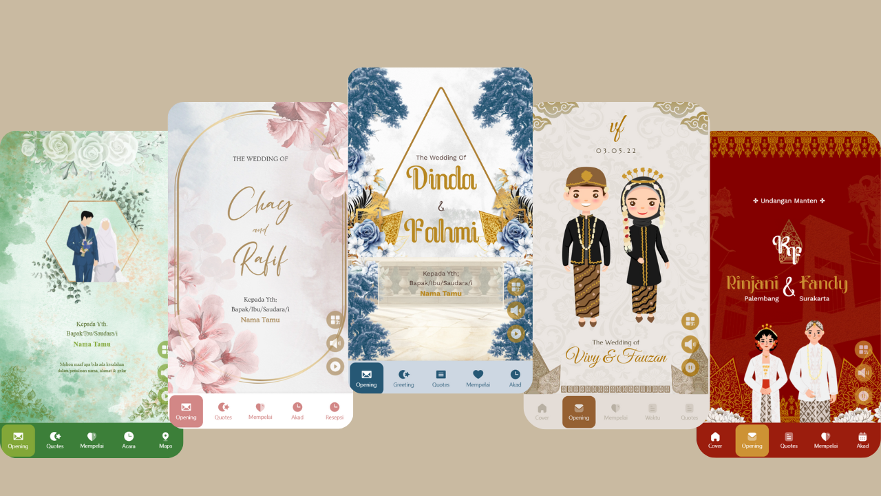 Inspirasi Tema Undangan Digital Tanpa Foto – Elegan, Unik, dan Modern di Satu Momen