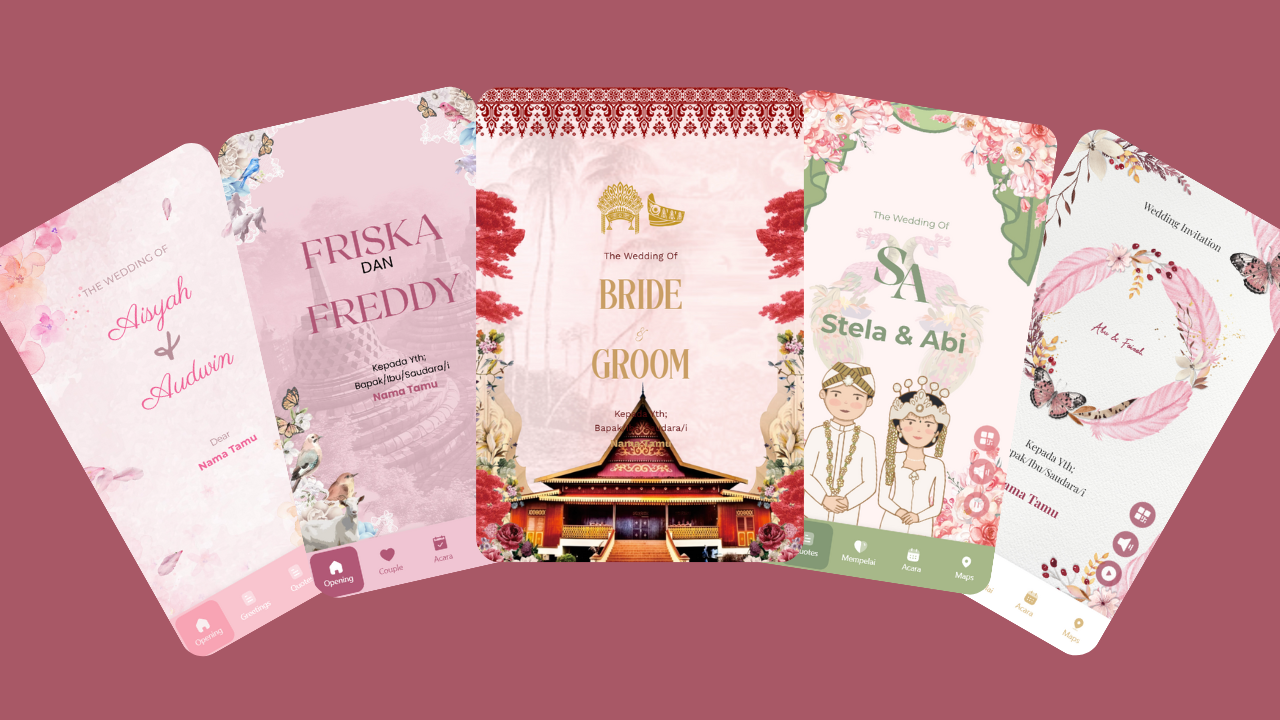 Rekomendasi Tema Pink Elegan untuk Undangan Digital di Satu Momen