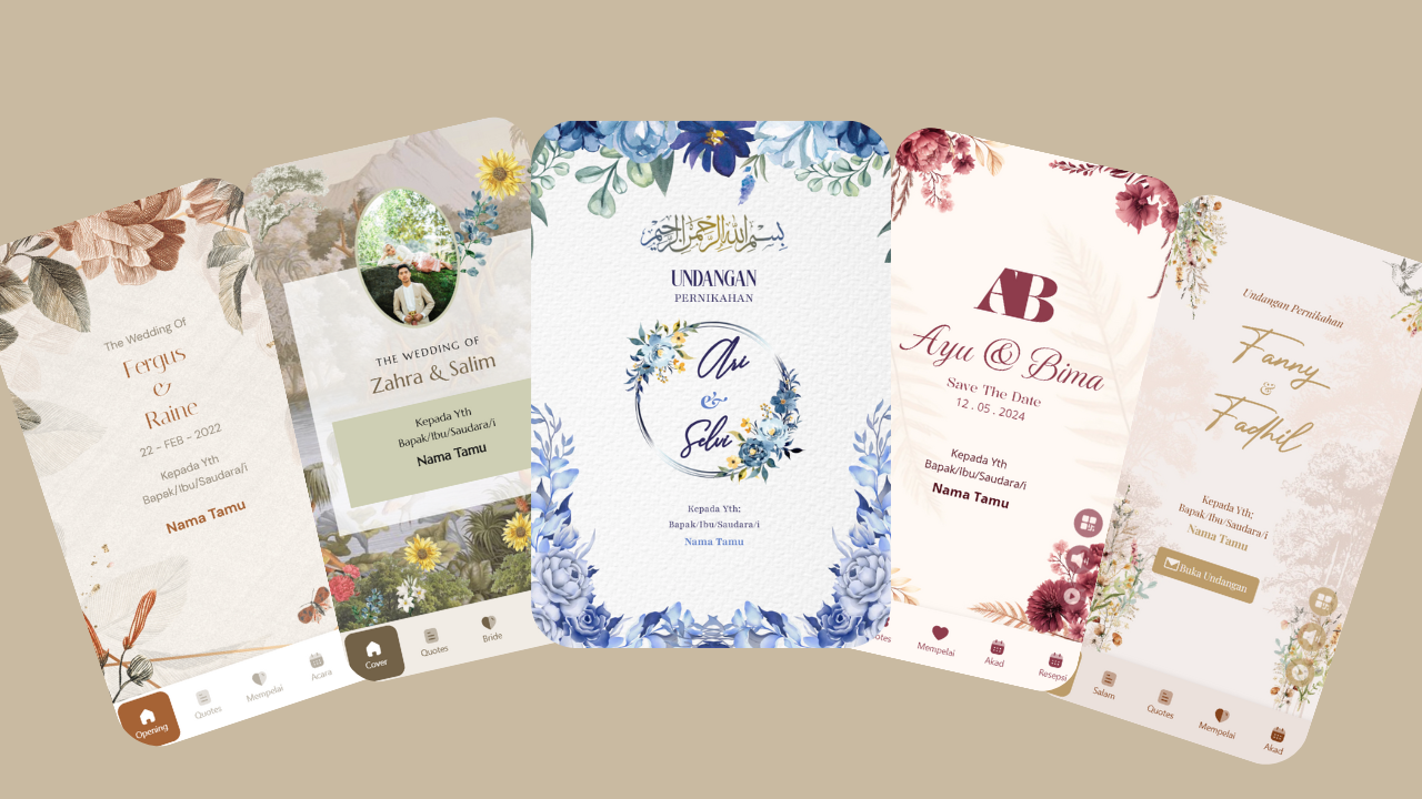 5 Tema Flower Elegan untuk Undangan Digital di Satu Momen