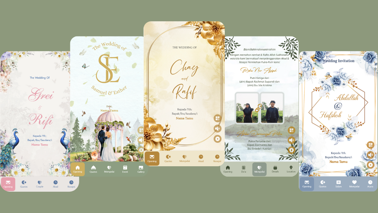 Rekomendasi Tema Watercolor Elegan untuk Undangan Digital di Satu Momen