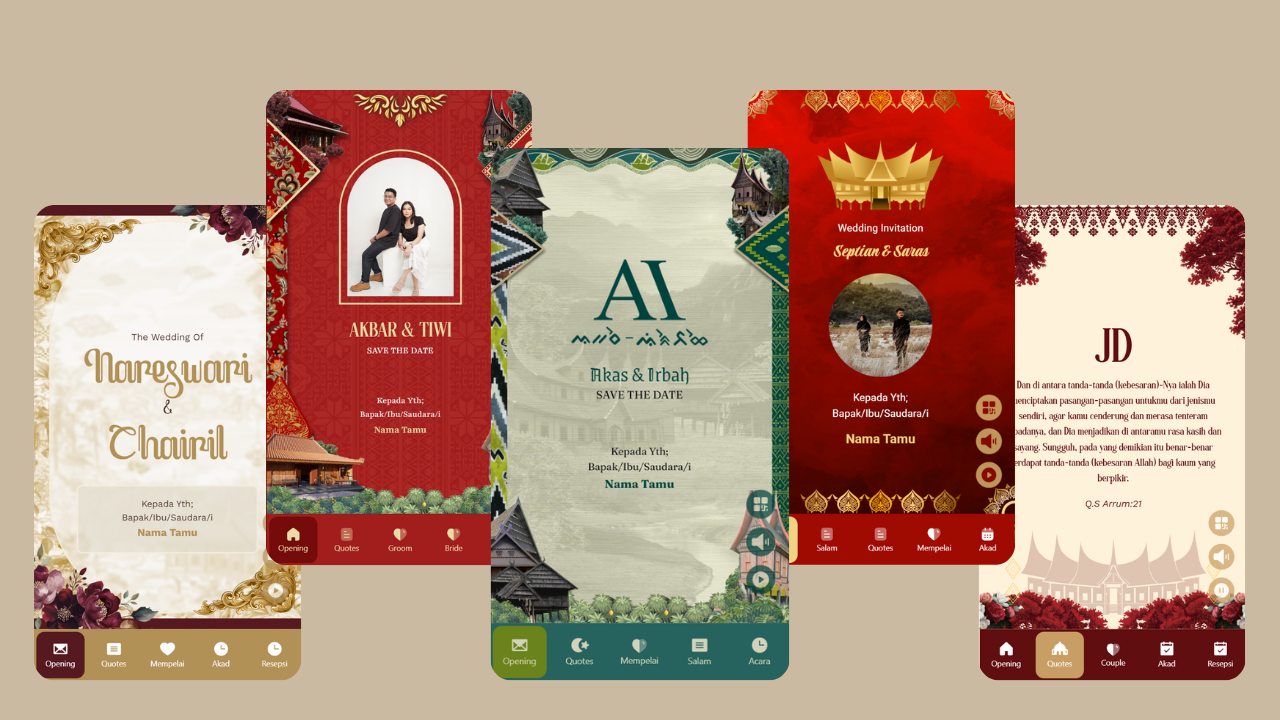 Rekomendasi Tema Undangan Digital Minang yang Elegan dan Penuh Filosofi