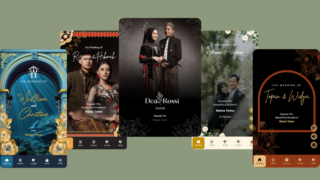 Undangan Digital Tema Elegant: Anggun, Modern, dan Berkelas