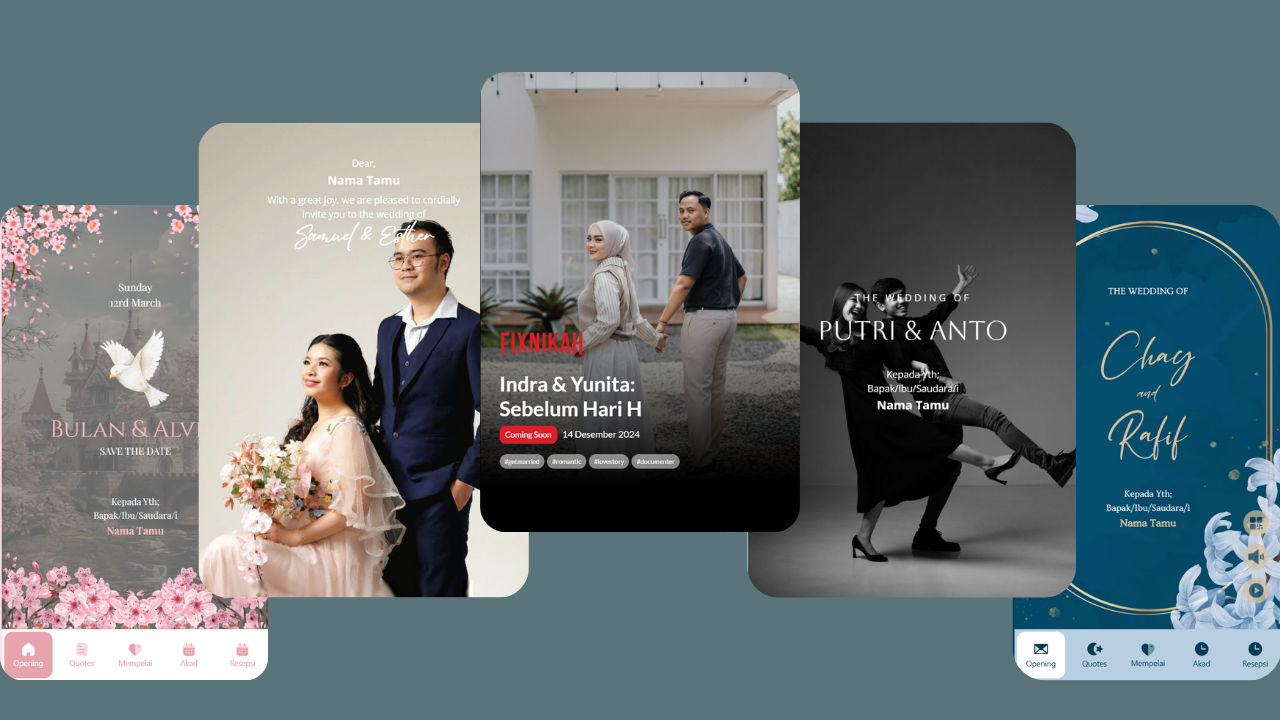 Rekomendasi Tema Undangan Digital Minimalist dari Satu Momen