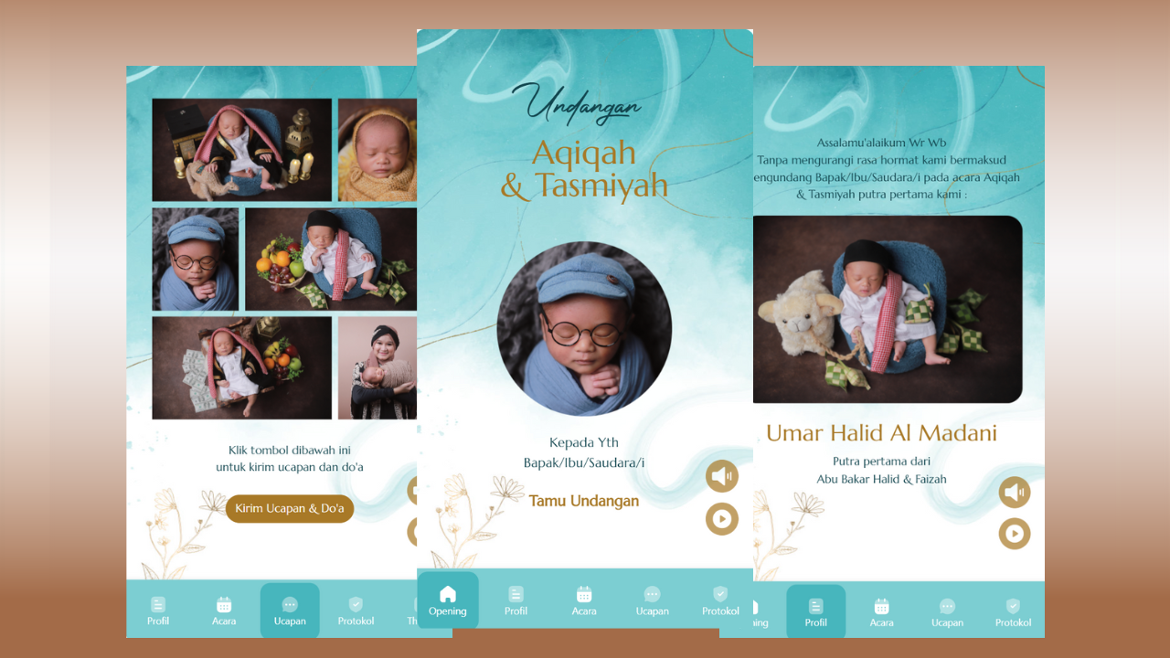 Bikin Undangan Aqiqah & Tasmiyah Digital yang Berkesan di Satu Momen