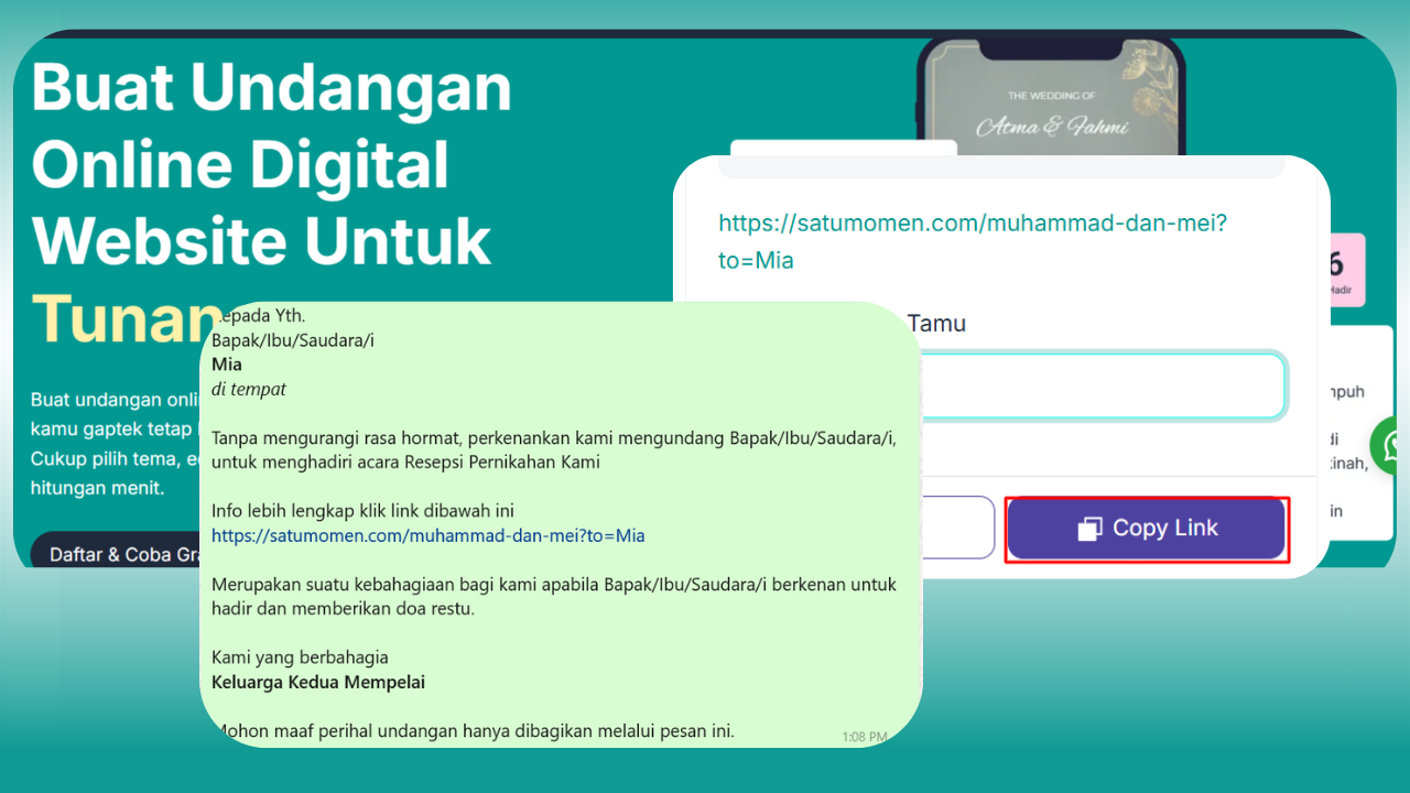 Cara Mengganti Nama Tamu yang Diundang di Undangan Digital Satu Momen